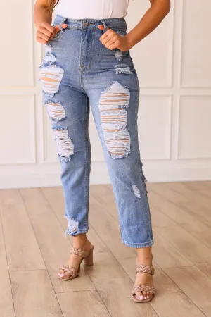 Penelope Distressed Boyfriend Jeans