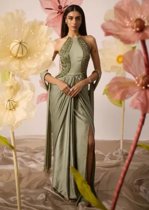 Peony jade green gown