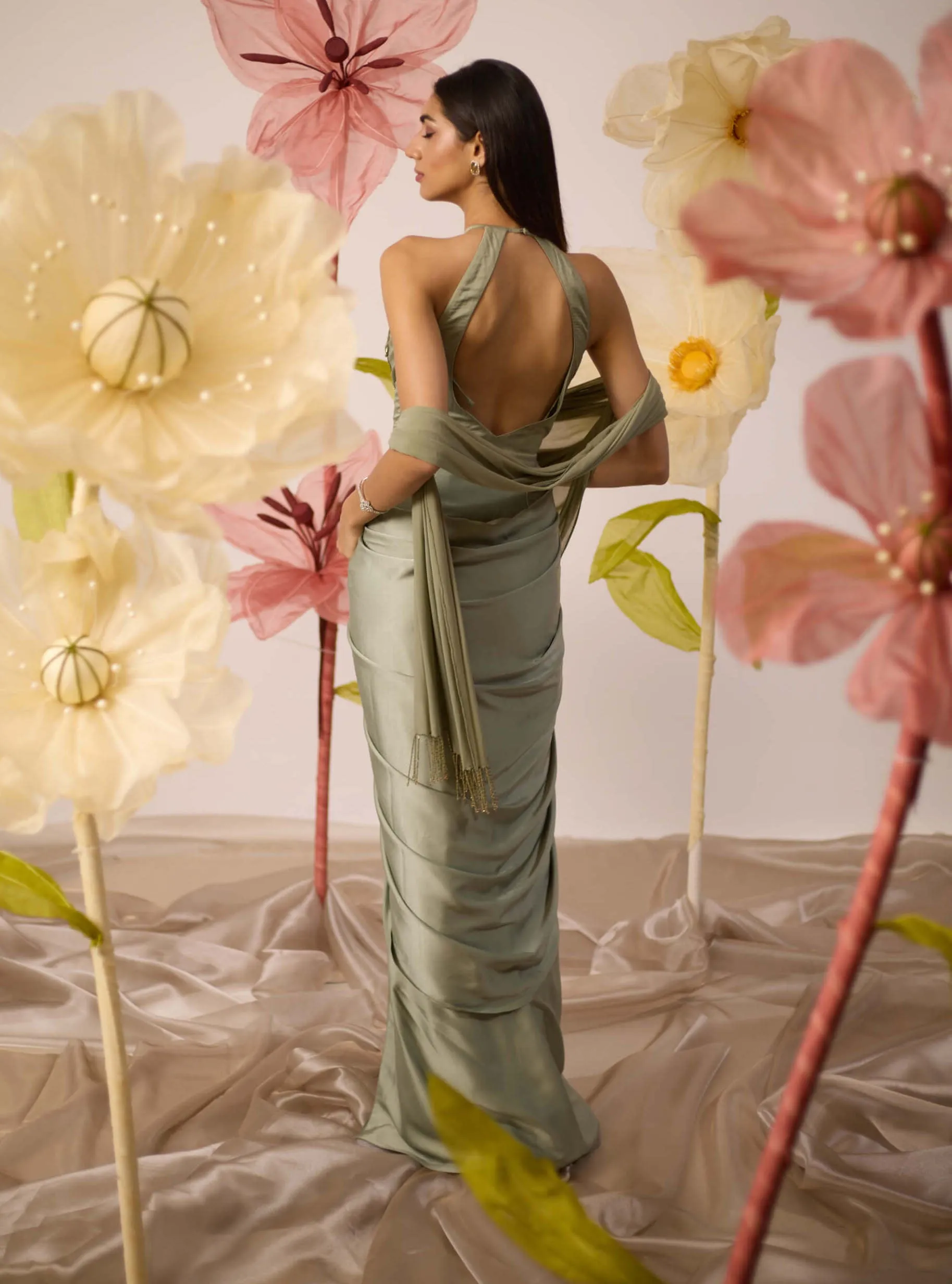 Peony jade green gown