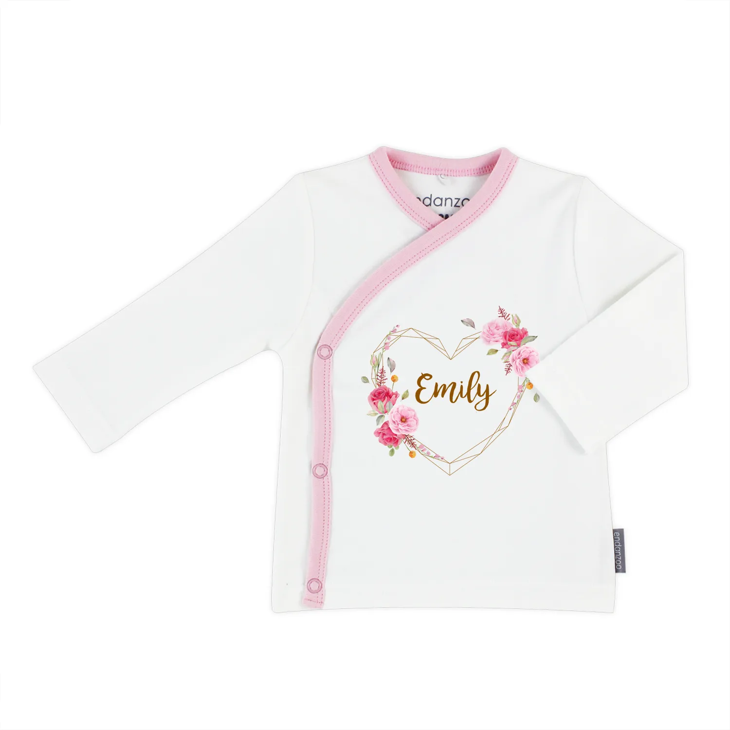 [Personalized] Home Coming Baby Girl Organic Kimono Shirt