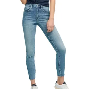 Pilcro and the Letterpress Ultra High Rise Skinny Jeans Ankle Raw Hem Size 28