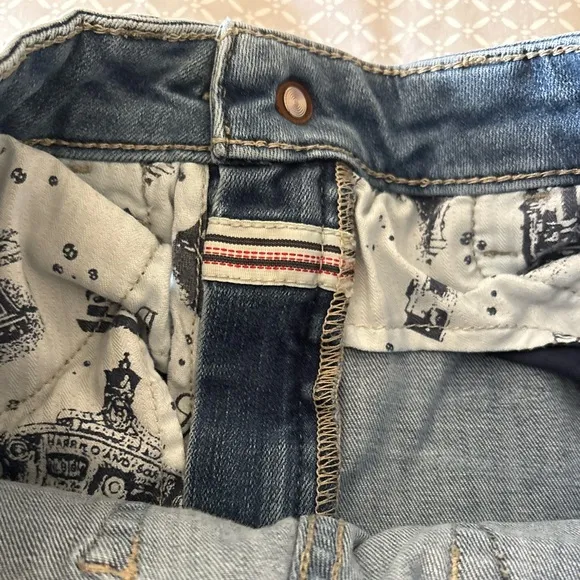 Pilcro and the Letterpress Ultra High Rise Skinny Jeans Ankle Raw Hem Size 28