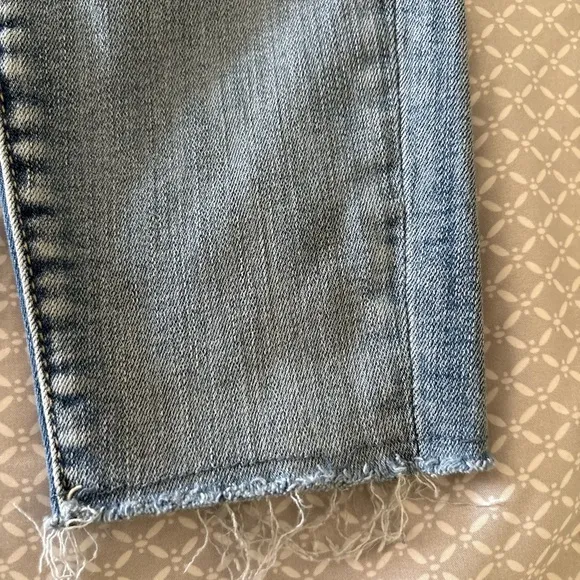 Pilcro and the Letterpress Ultra High Rise Skinny Jeans Ankle Raw Hem Size 28