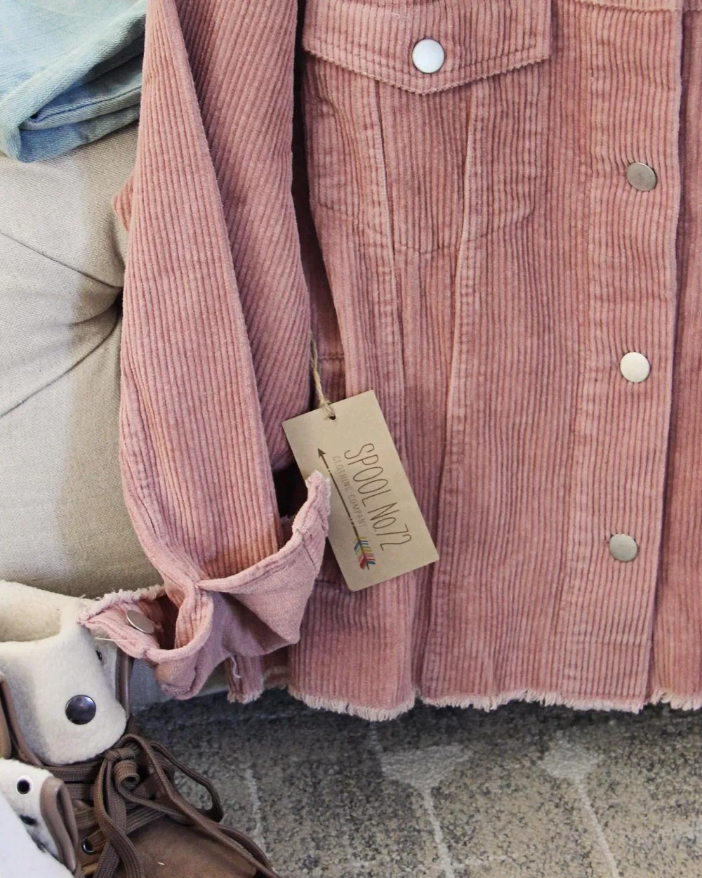 Pink   Corduroy Coat