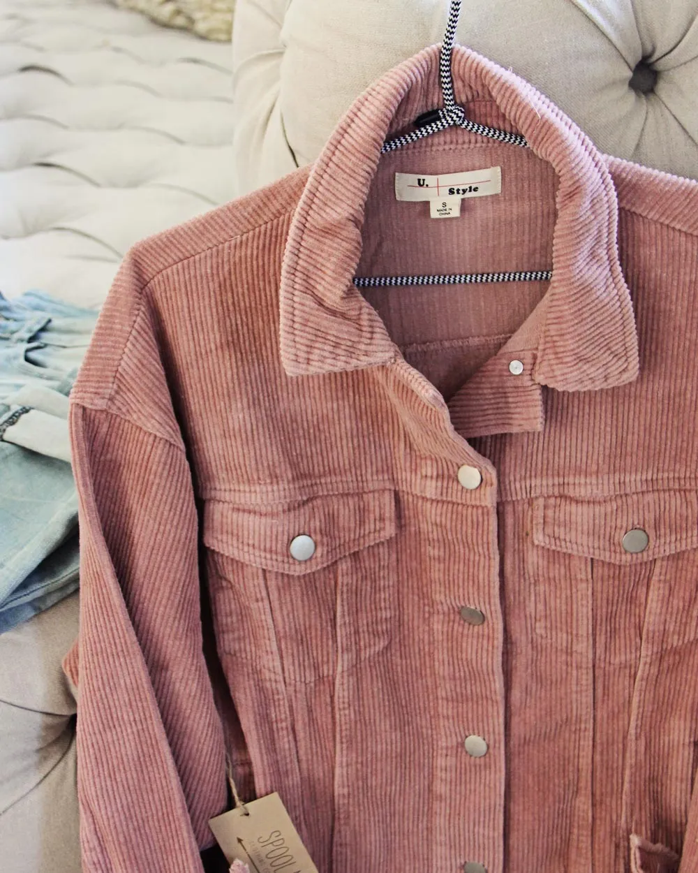 Pink   Corduroy Coat