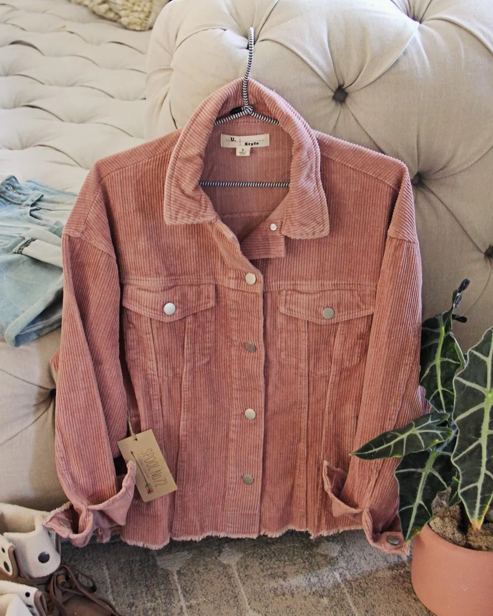 Pink   Corduroy Coat