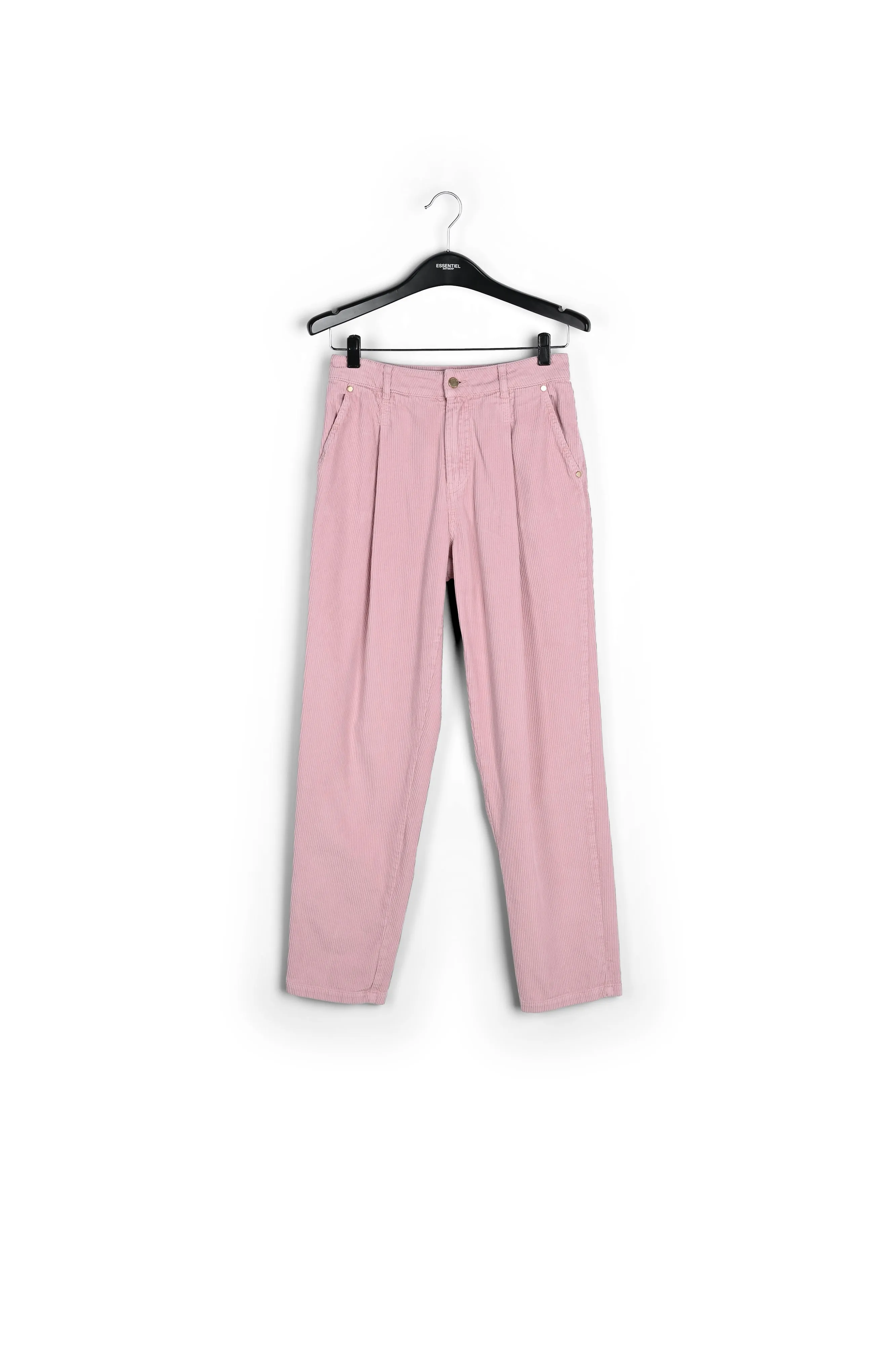 Pink cotton-corduroy pants