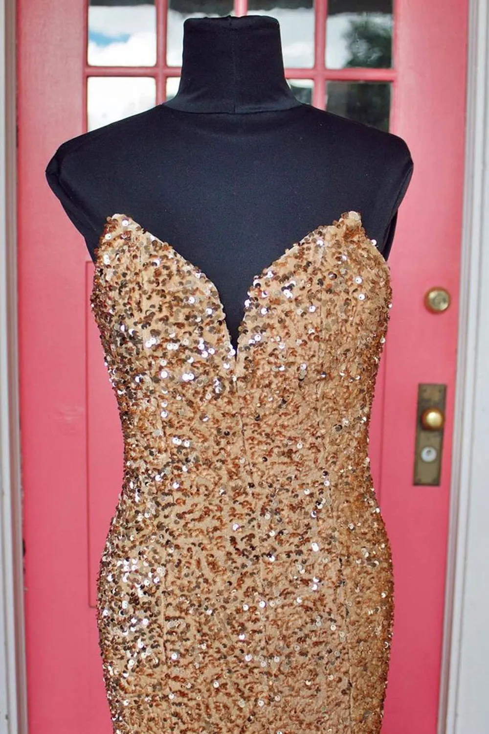 Pink Prom Dress Sweetheart Evening Dress