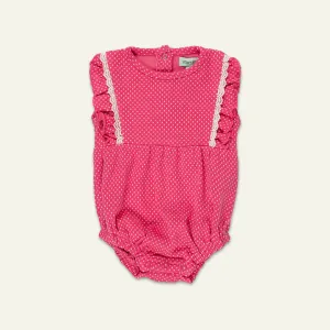 Pink Spots Print Romper