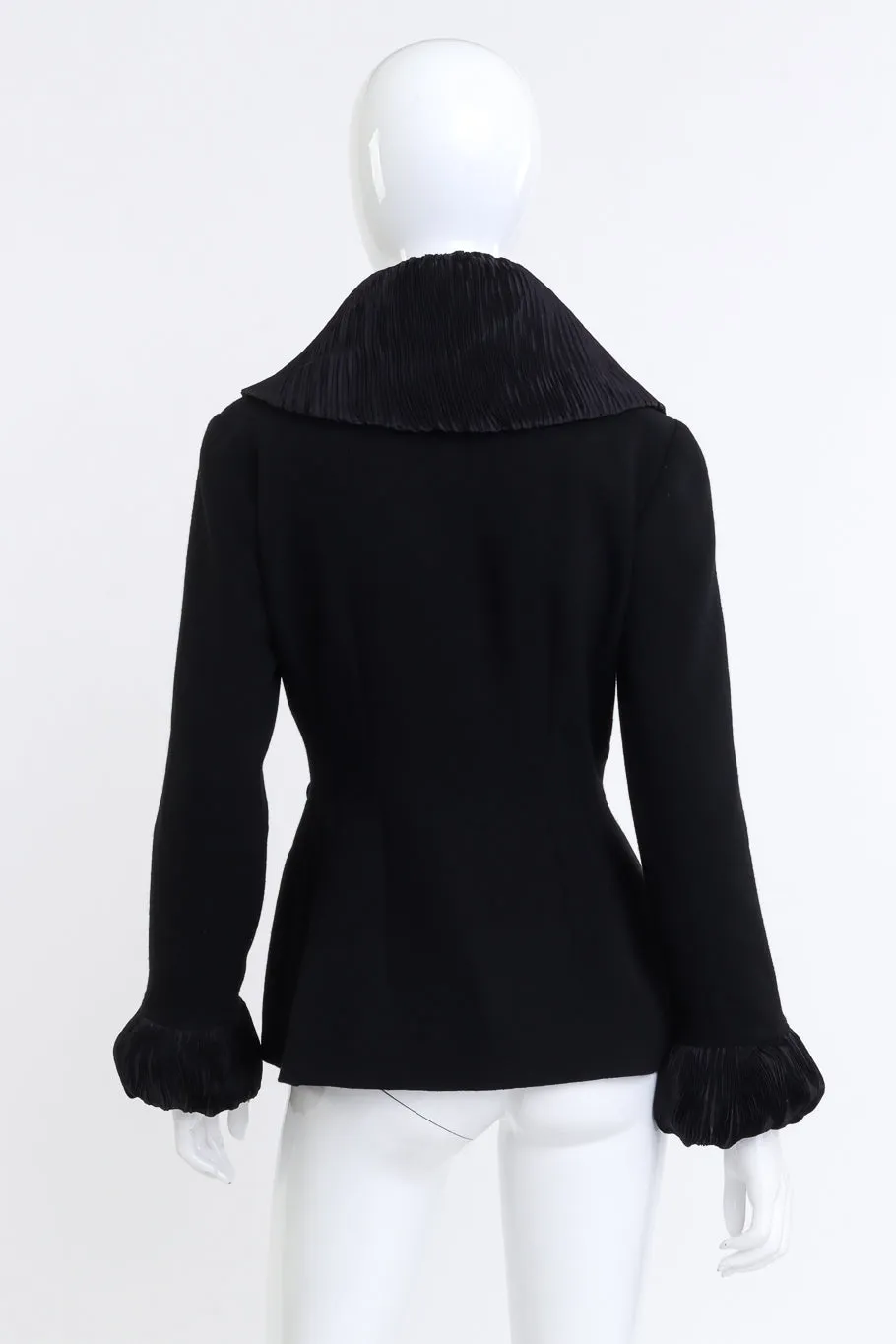 Plissé Pleat Wool Jacket