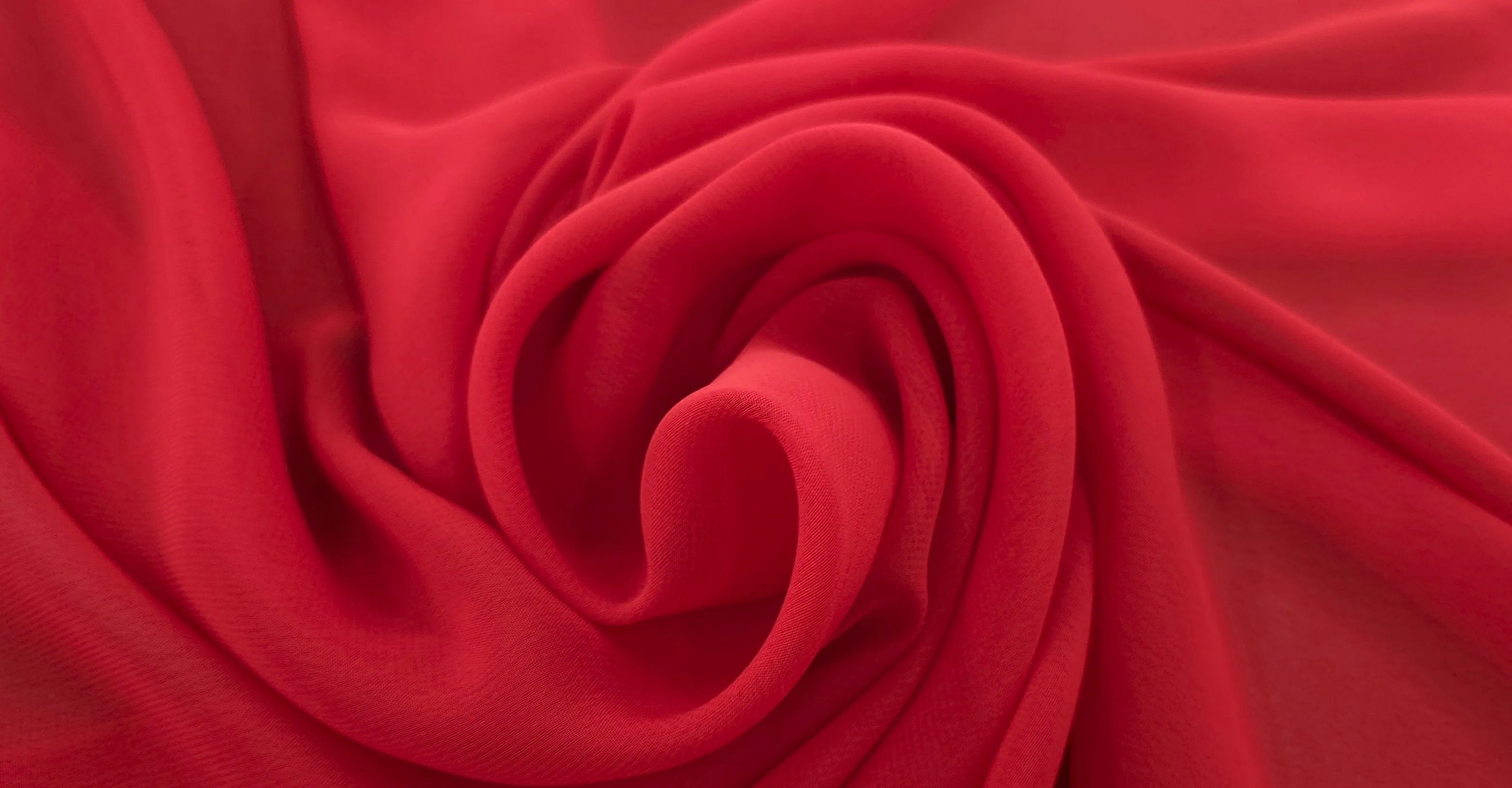 Polyester Chiffon Crimson Red