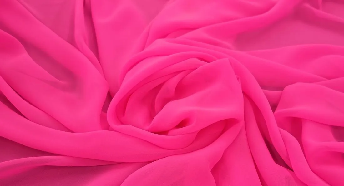 Polyester Chiffon Fluoro Pink