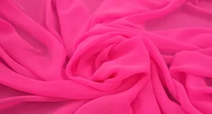 Polyester Chiffon Fluoro Pink