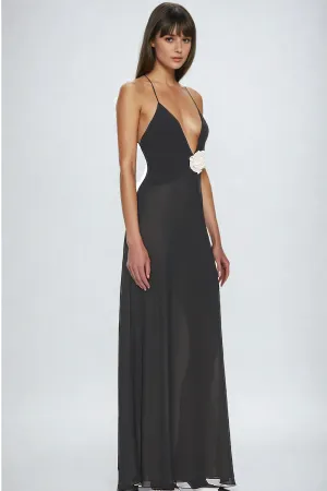 Poppy - Long Dress with Plunging Neckline