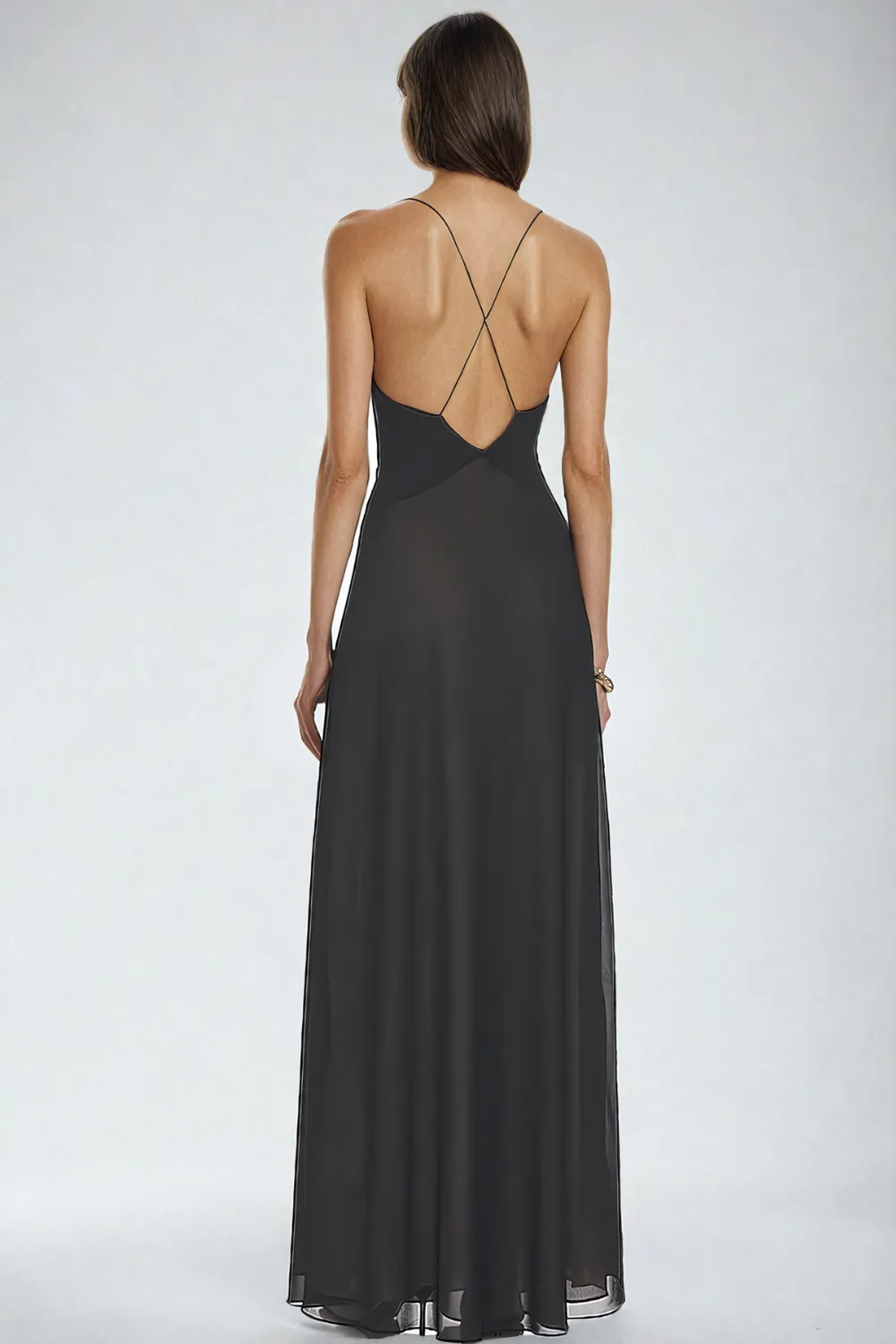 Poppy - Long Dress with Plunging Neckline