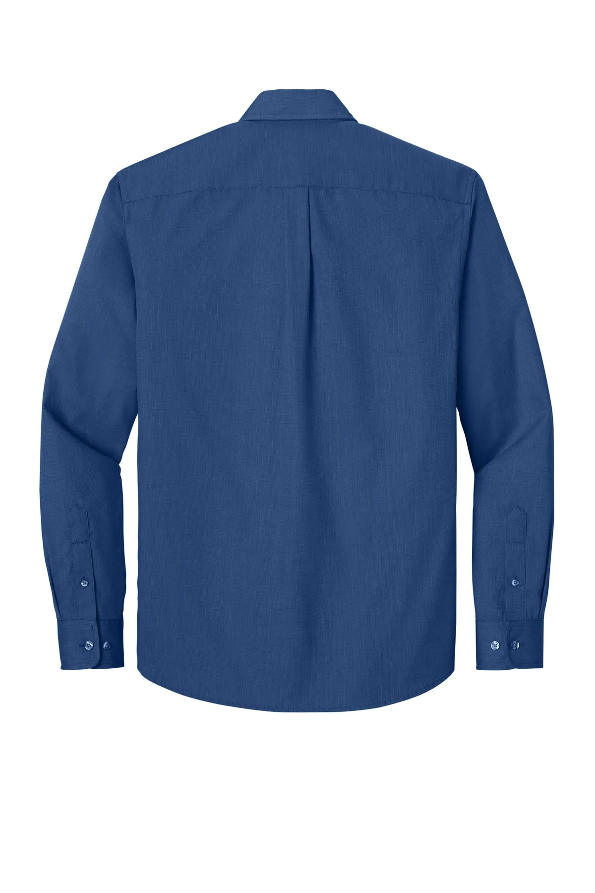 Port Authority Long Sleeve Nailhead Easy Care Shirt W816 Mediterranean Blue
