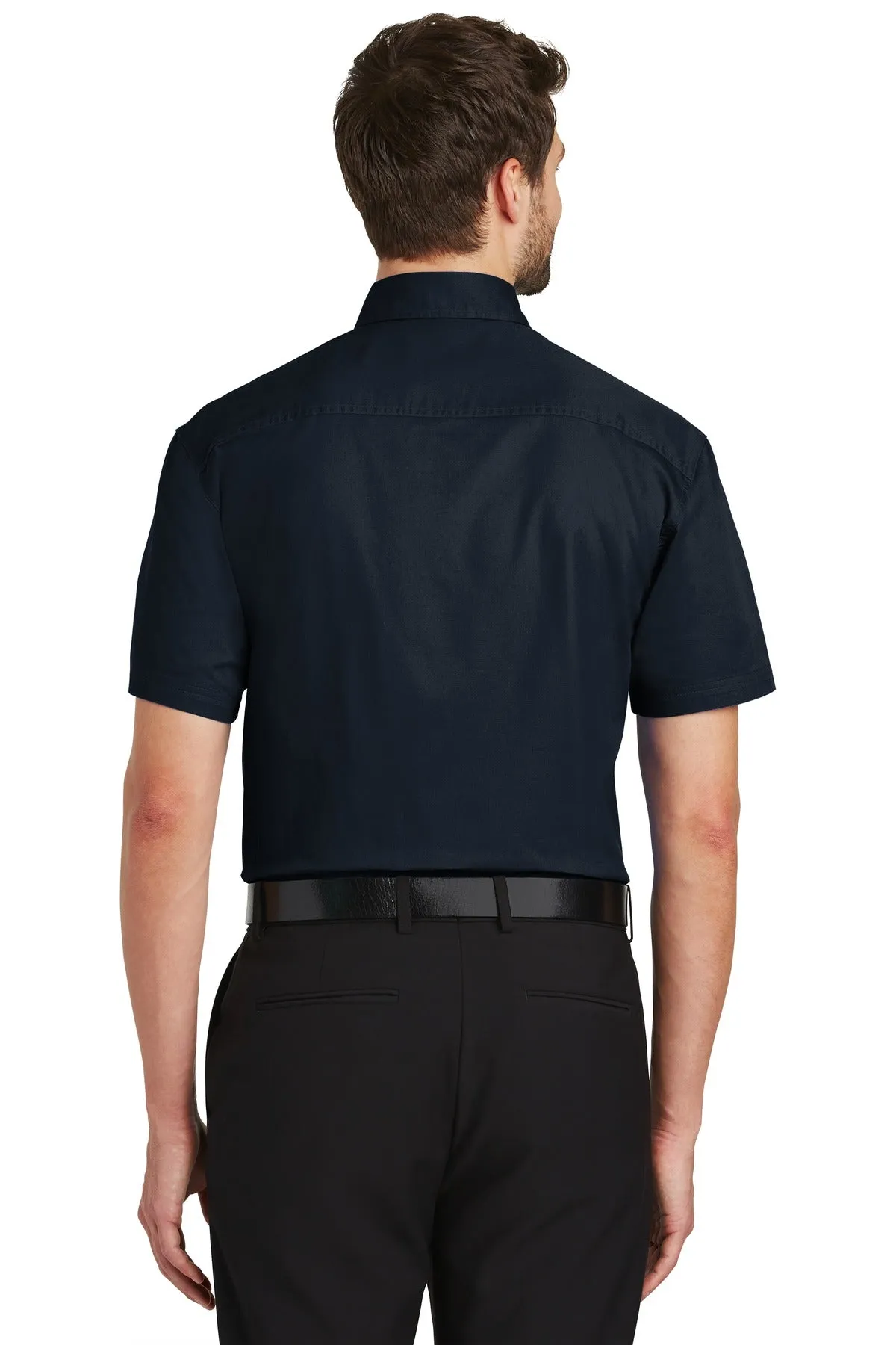 Port Authority Short Sleeve Twill Shirt. S500T Classic Navy