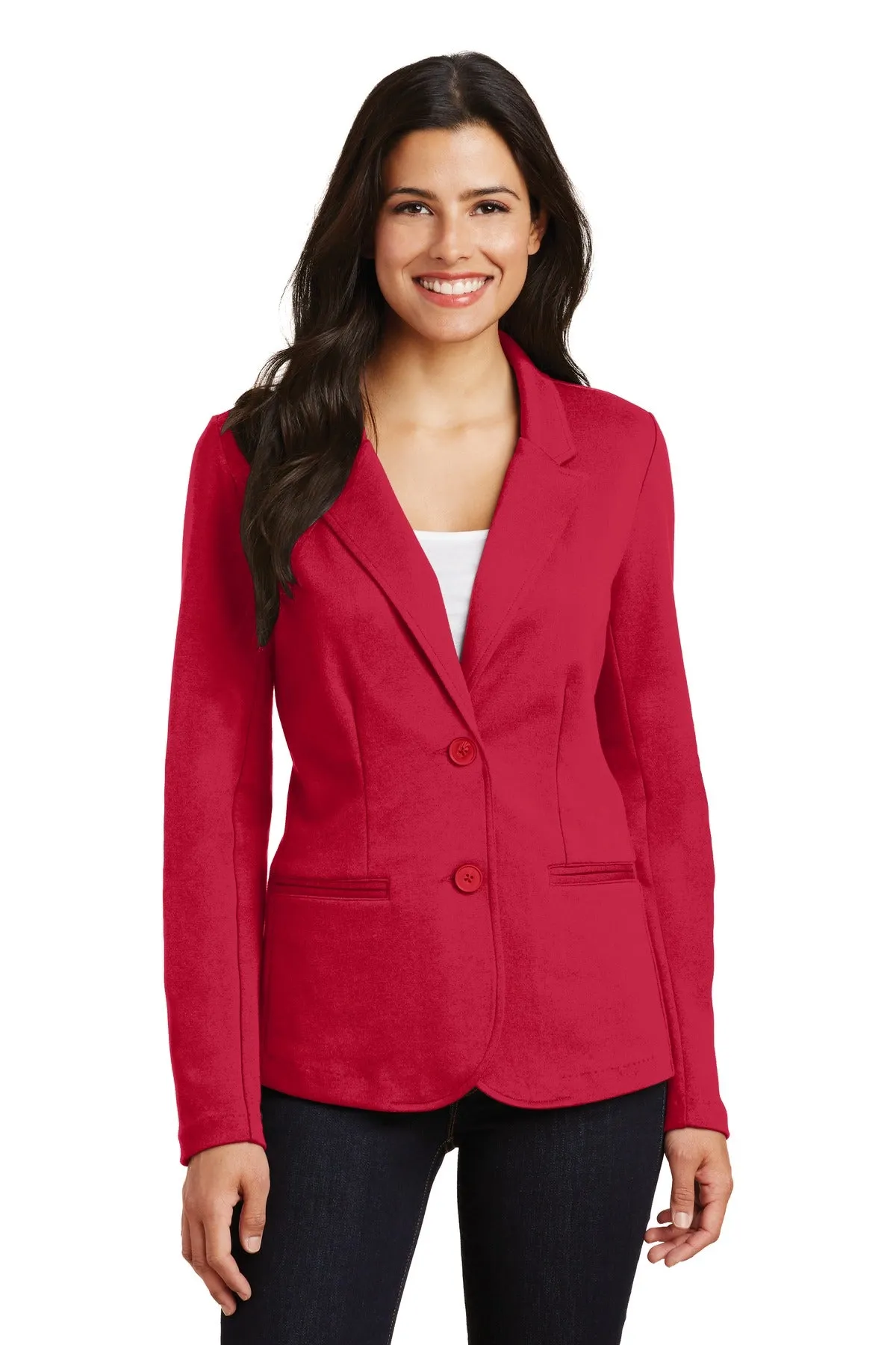 Port Authority Women's Knit Blazer. LM2000 Rich Red