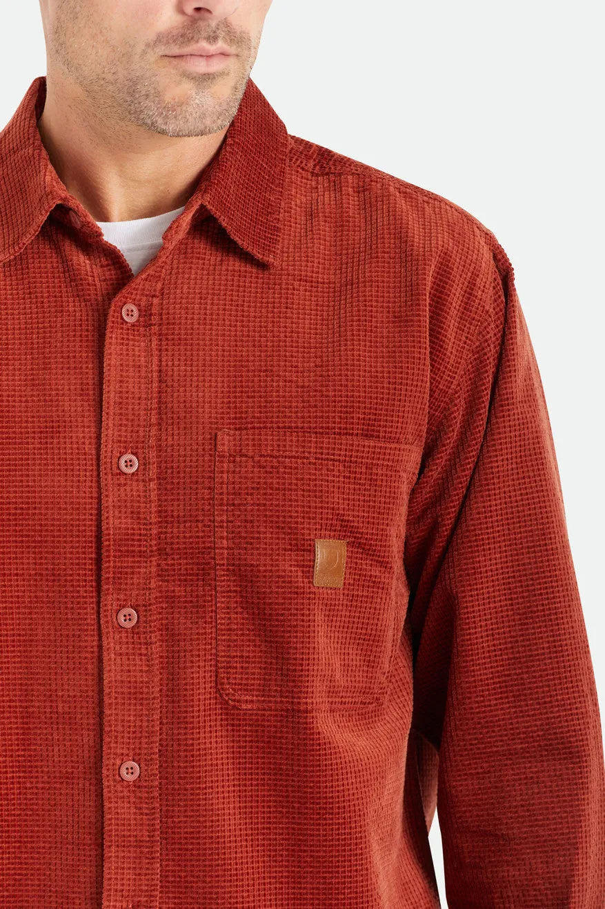 Porter L/S Waffle Corduroy - Black