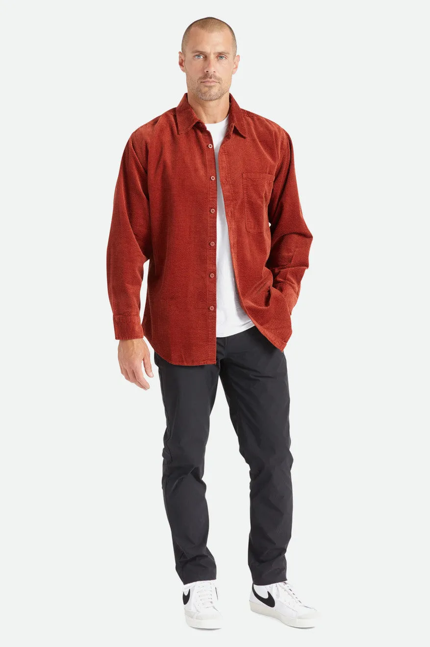 Porter L/S Waffle Corduroy - Black