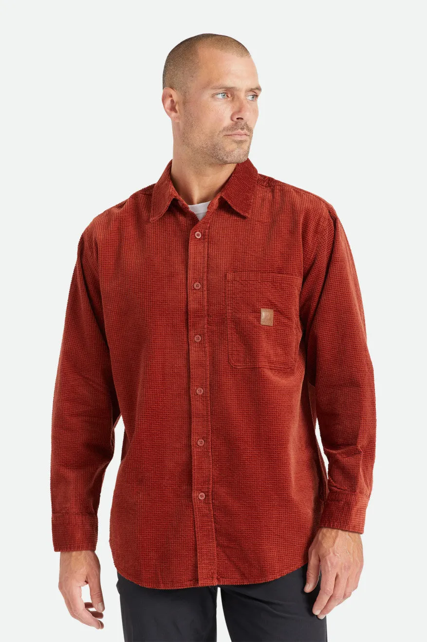 Porter L/S Waffle Corduroy - Black