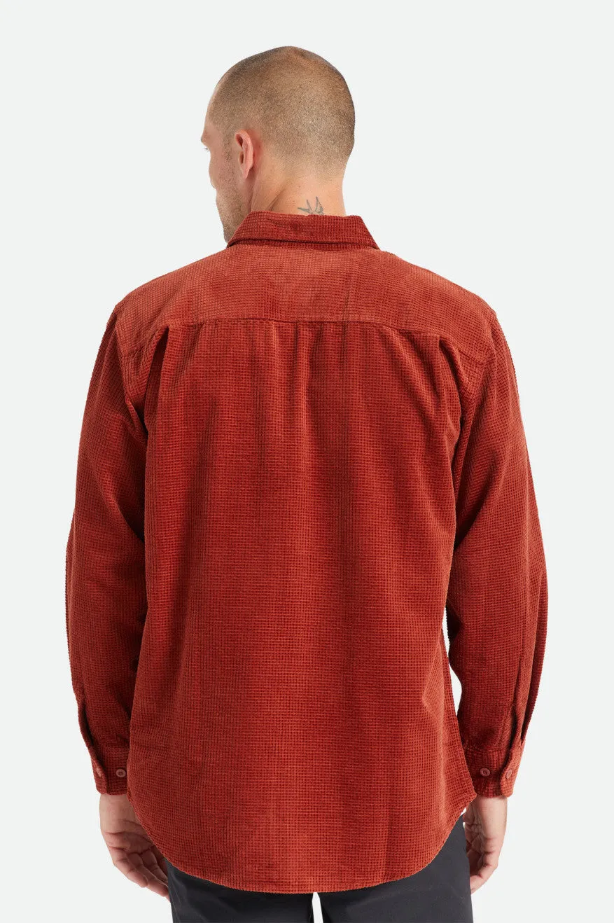 Porter L/S Waffle Corduroy - Black