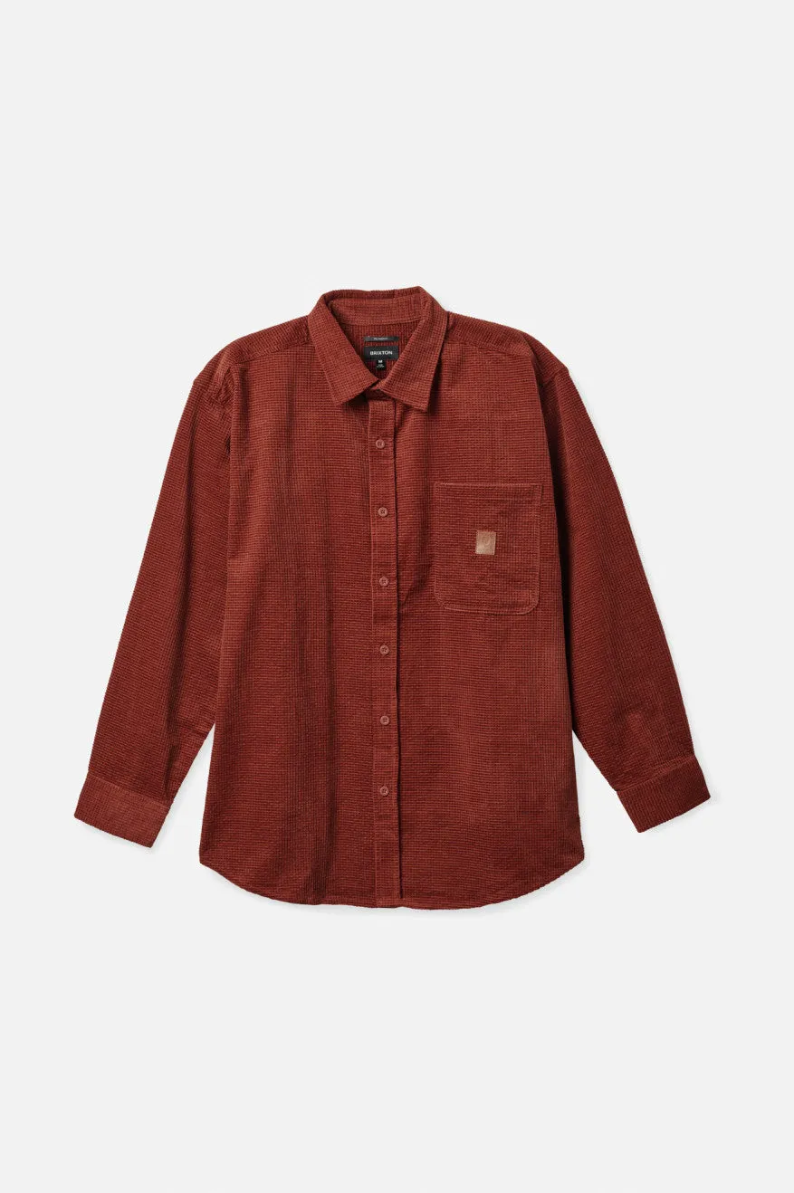 Porter L/S Waffle Corduroy - Black