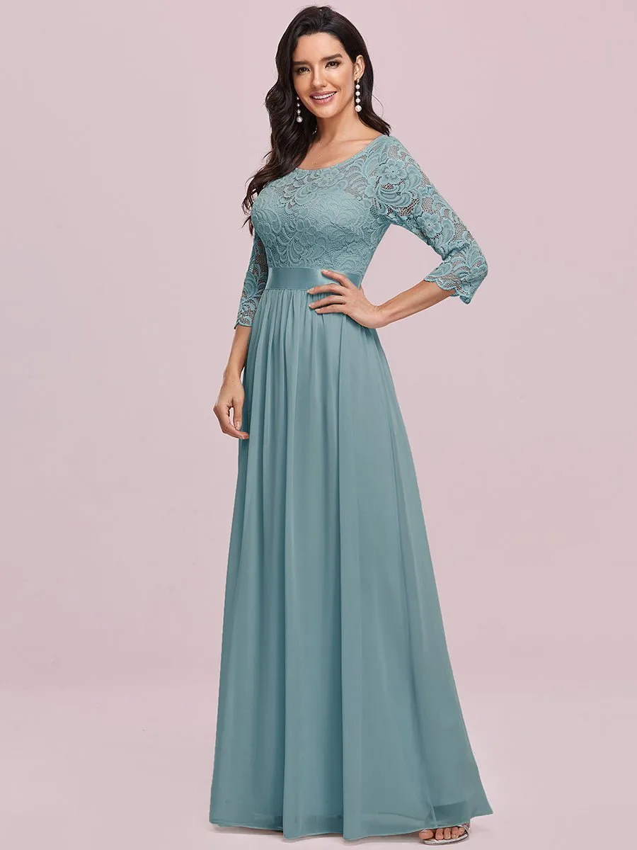 Pricilla lace and chiffon dress in dusky blue s18 Express NZ wide!