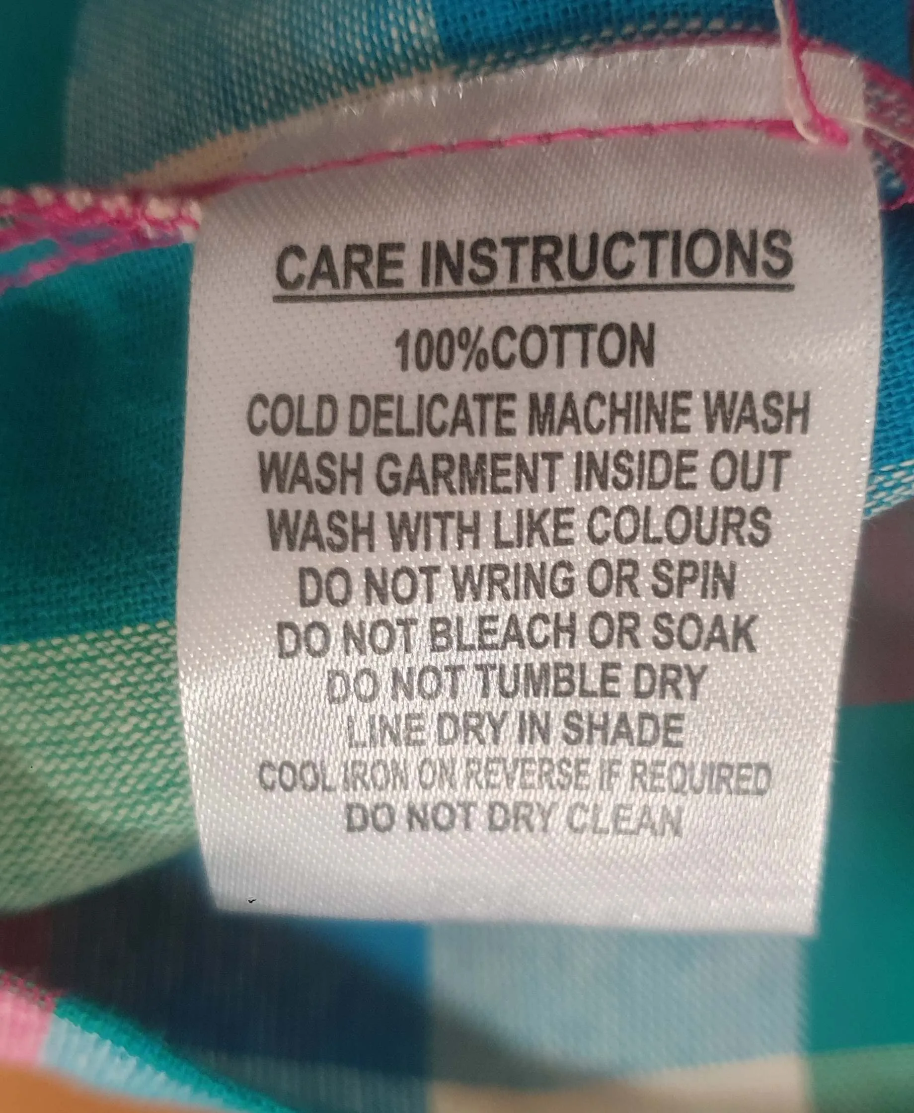 Princess Highway pink/green check print to size 16