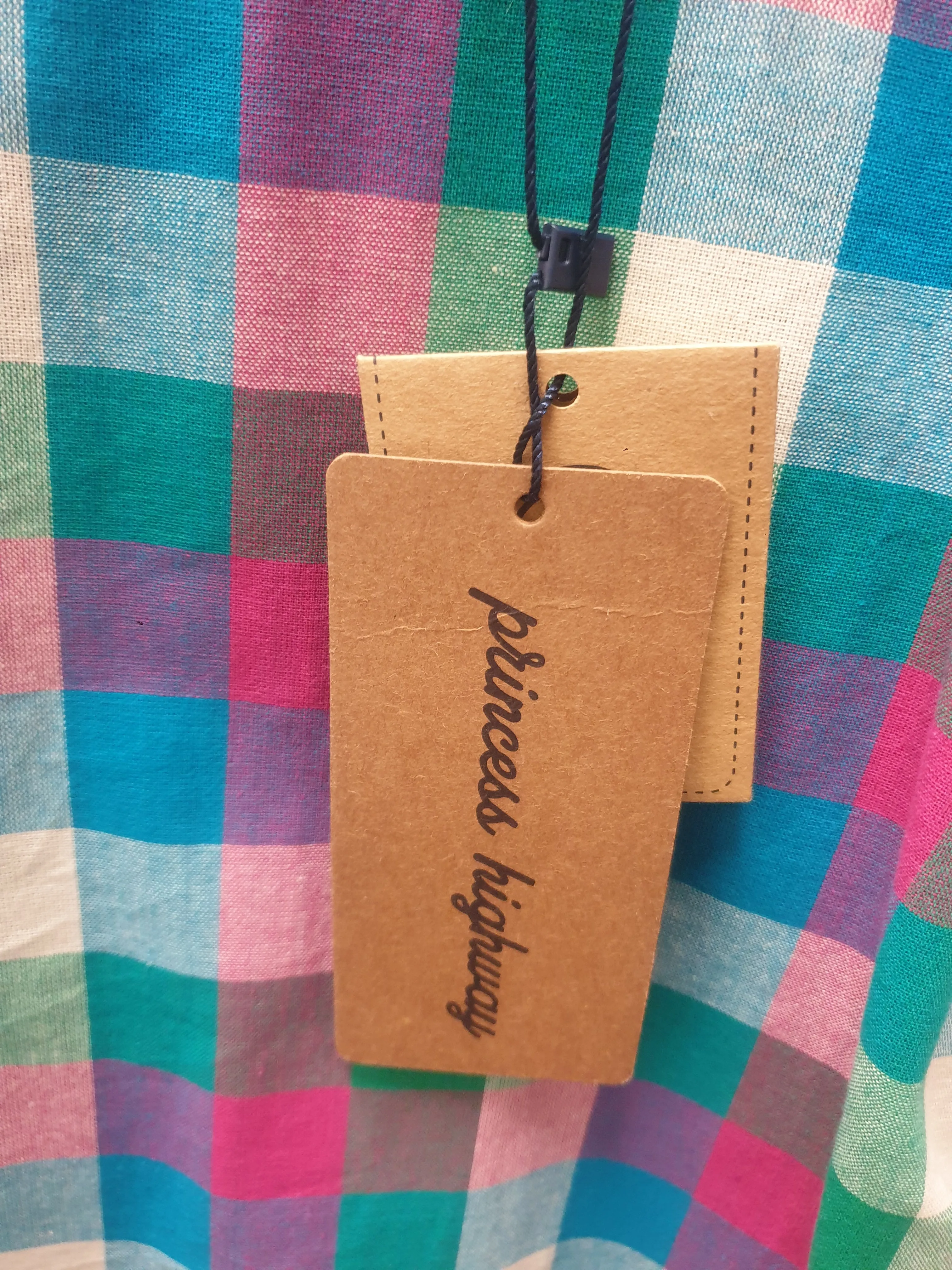 Princess Highway pink/green check print to size 16