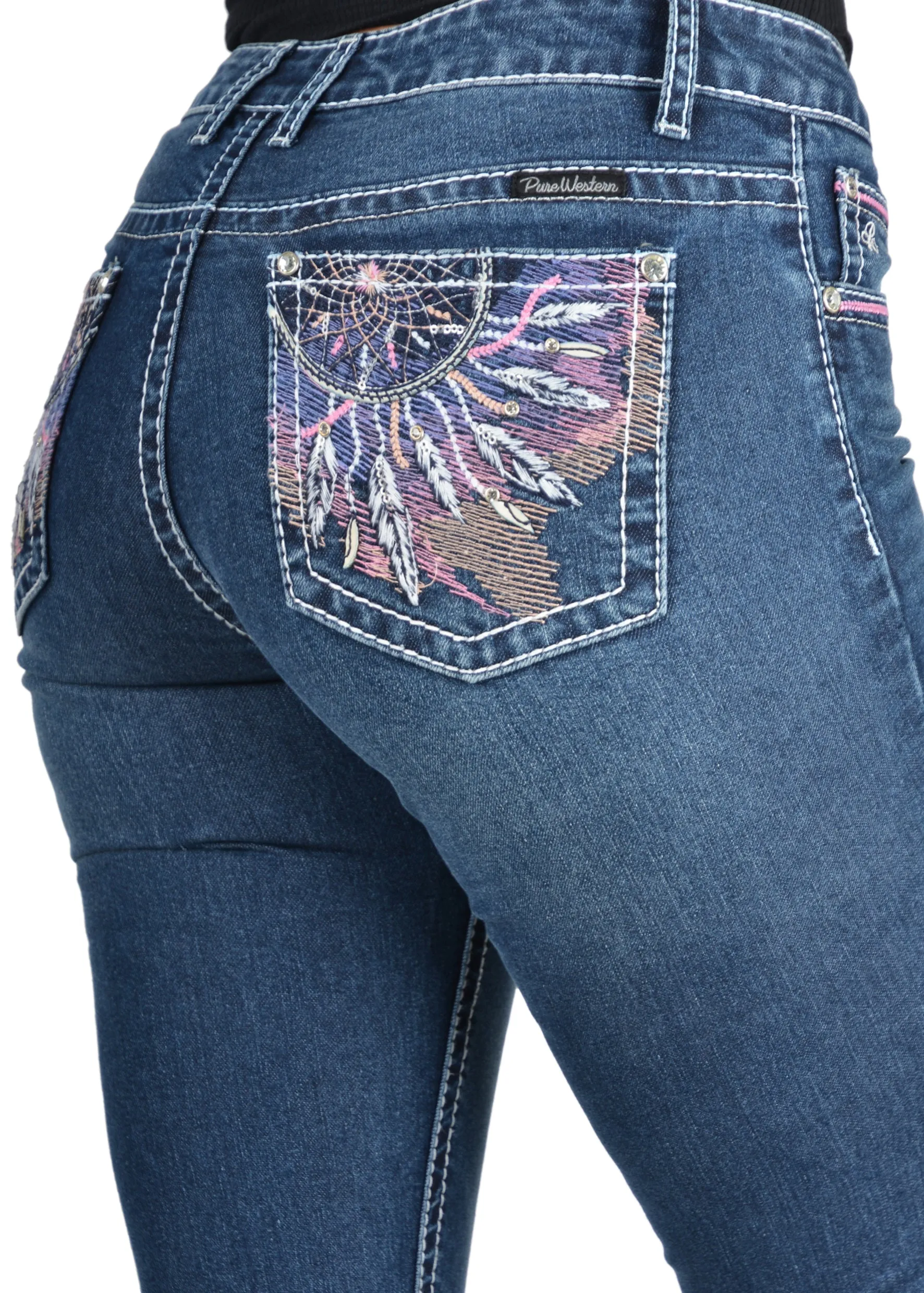 Pure Western Wmns Willa Bootcut Jean - 32 Leg - Renovation Sale
