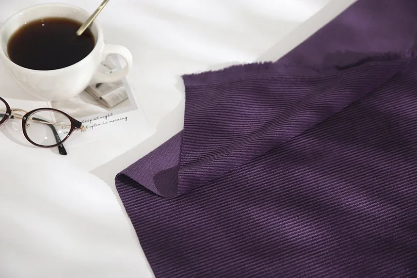 Purple Corduroy, Purple 8 Wales Cotton Corduroy, Medium Wale Cotton Corduroy, 59 inches wide, Quality Korean Fabric - By the Yard GJ 49478