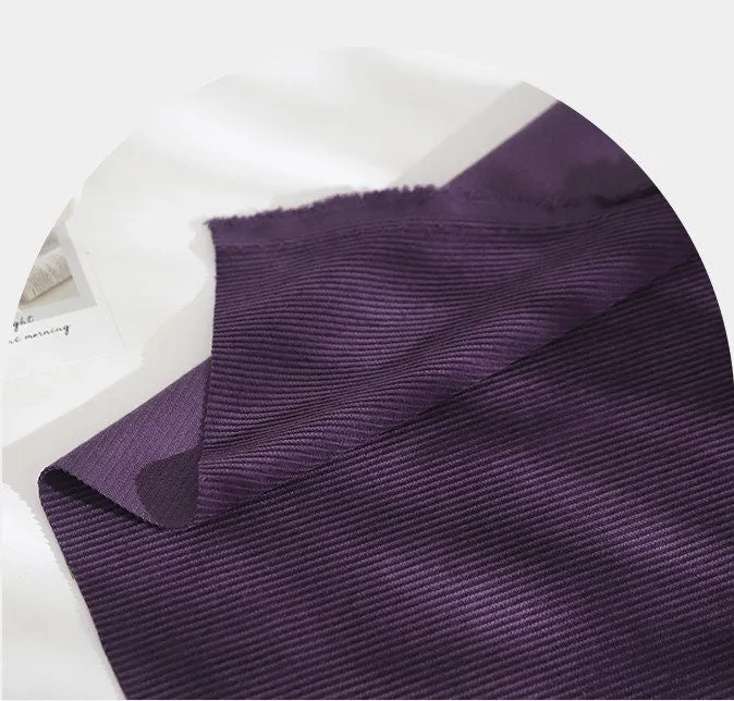 Purple Corduroy, Purple 8 Wales Cotton Corduroy, Medium Wale Cotton Corduroy, 59 inches wide, Quality Korean Fabric - By the Yard GJ 49478