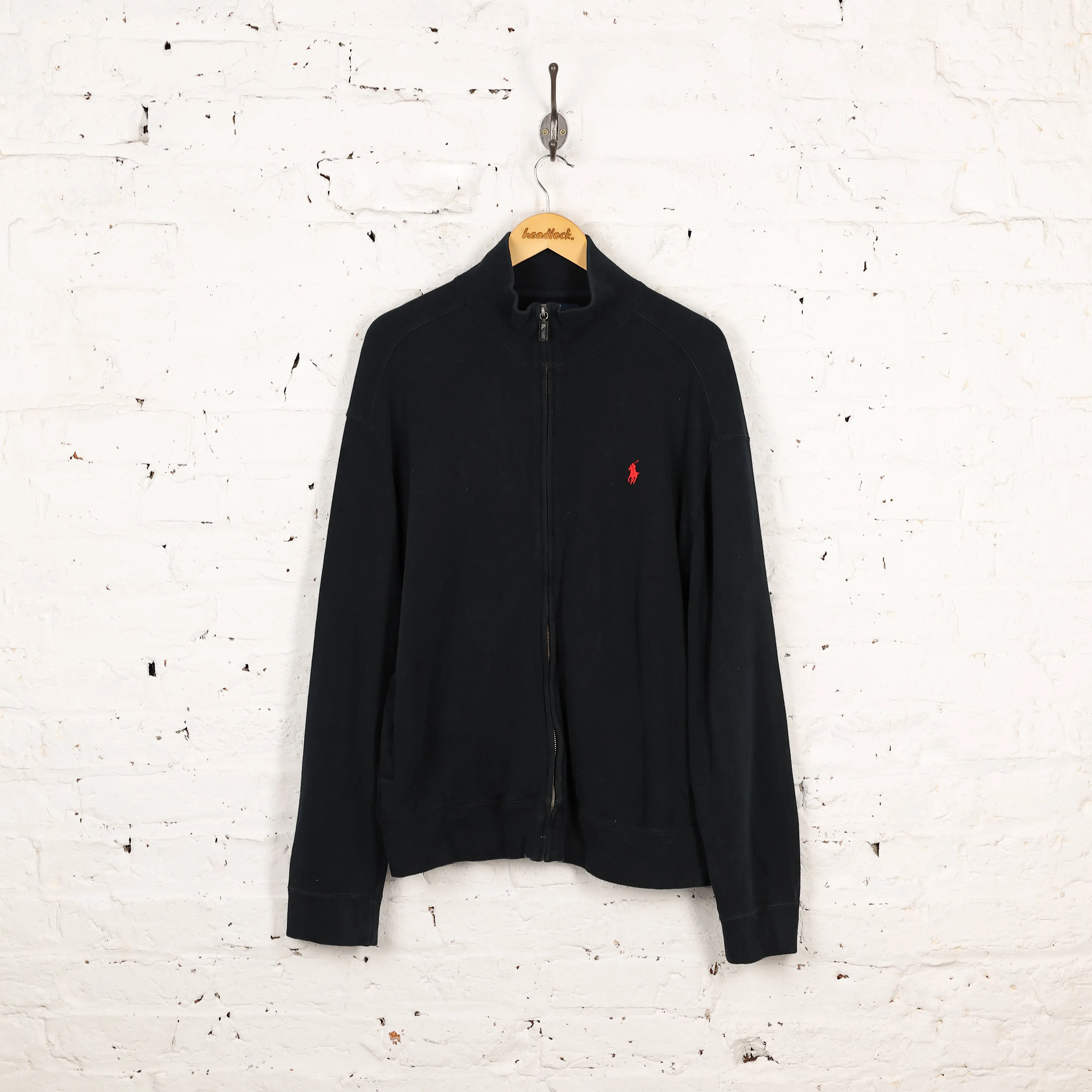 Ralph Lauren Zip Up Sweat Jacket - Black - XL
