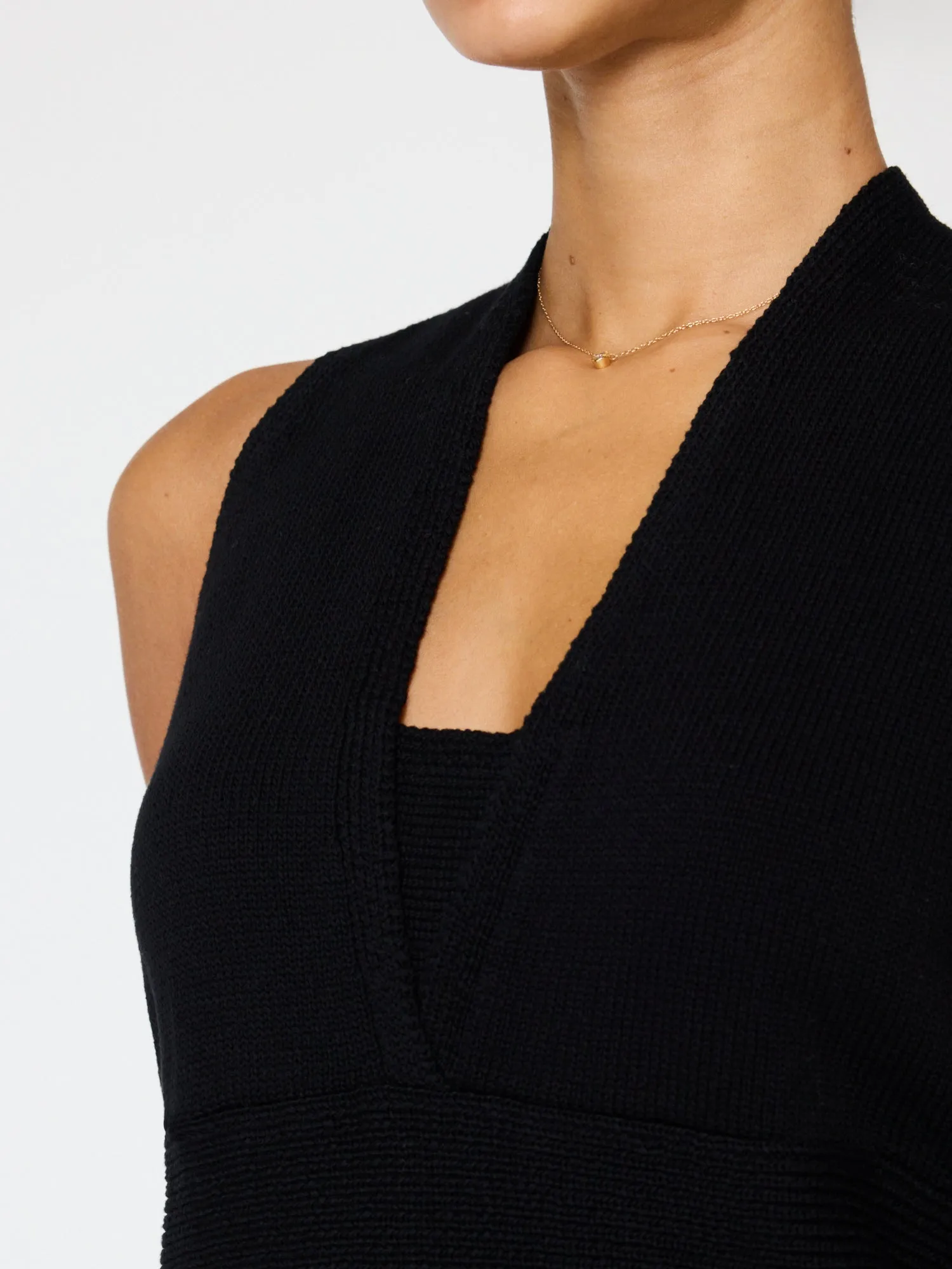 RAMONA HALTER TOP IN BLACK ONYX