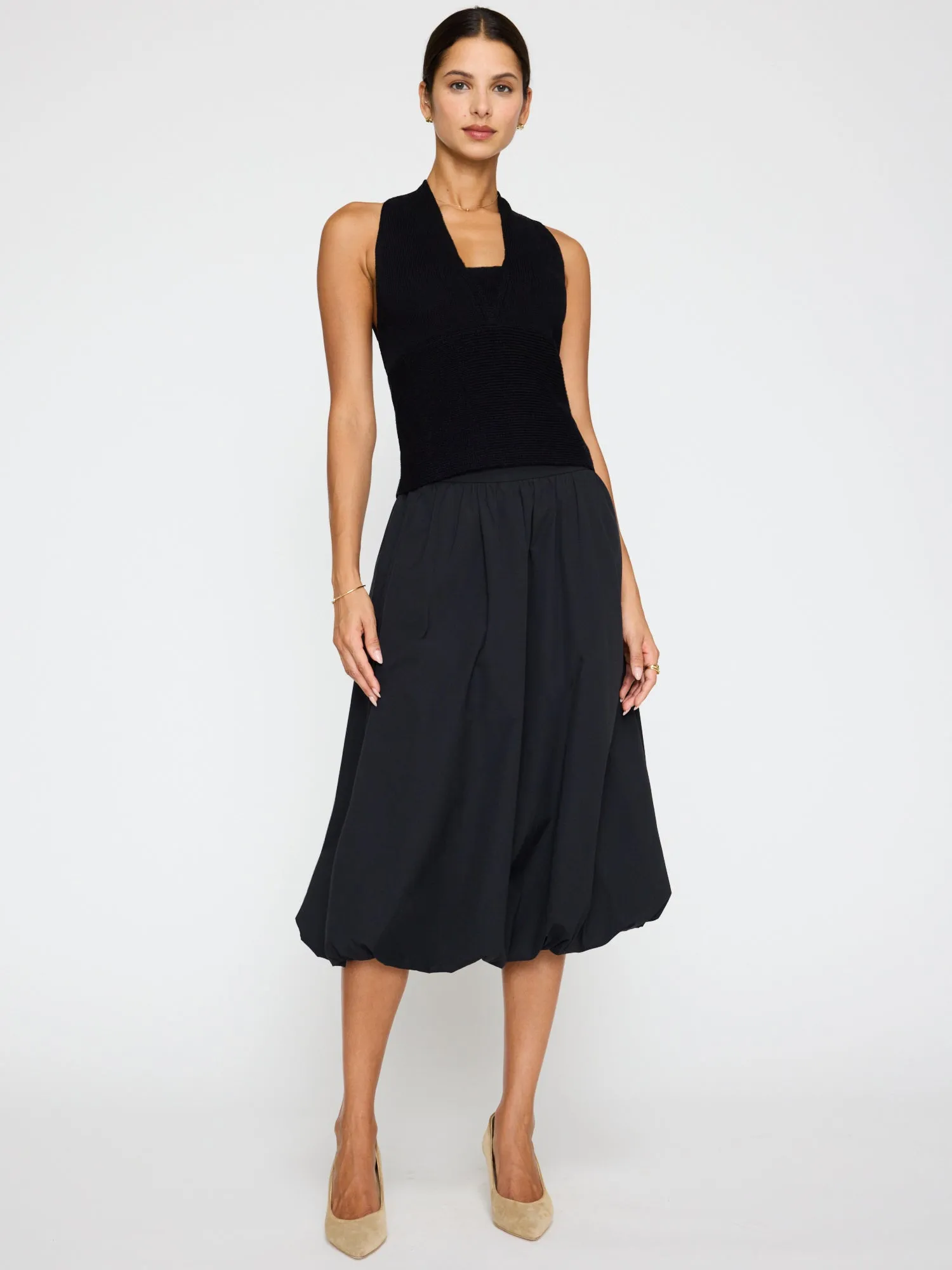 RAMONA HALTER TOP IN BLACK ONYX