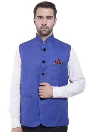 Rayon Blue Modi Nehru Jacket