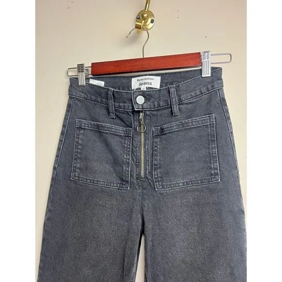 Reformation Peyton Zip Ultra High Rise Bootcut Jeans Sz. 25