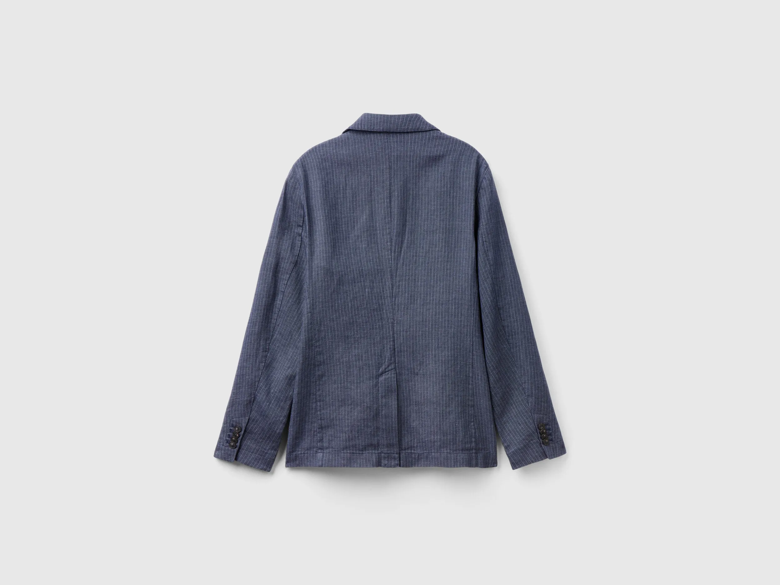 Regular Fit Notched Lapel Collar Stripe Blazer