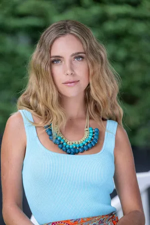 Rib Singlet - Aqua