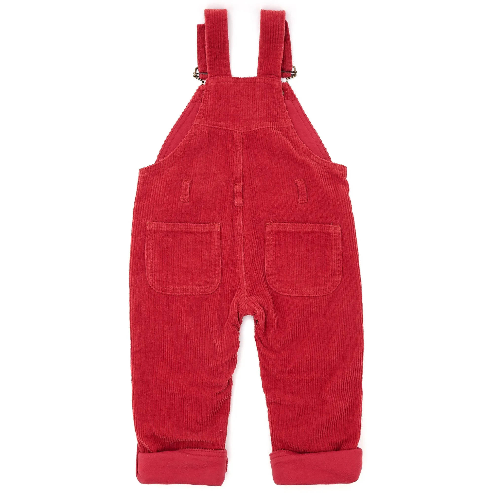 Robin Red Chunky Cord Dungarees