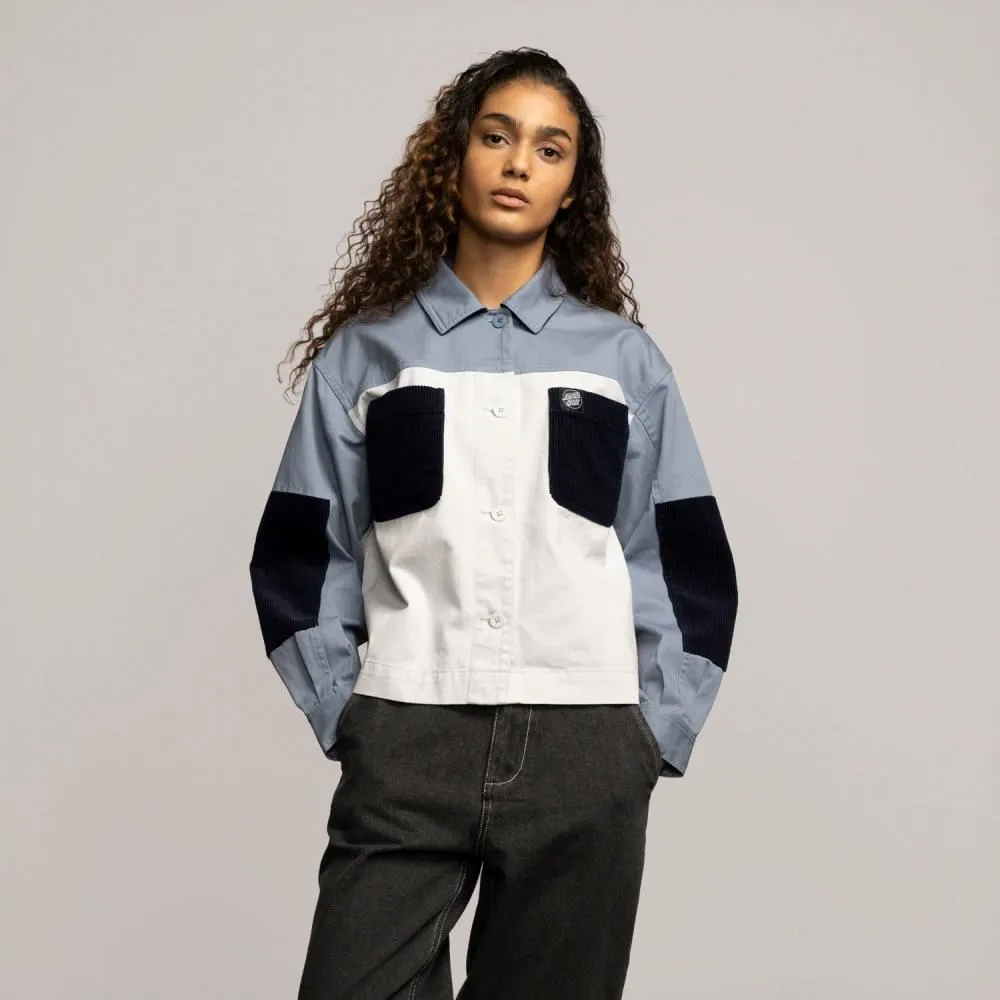 Santa Cruz Womens Jacket Nomad Overshirt - Sea Ice / Optic White