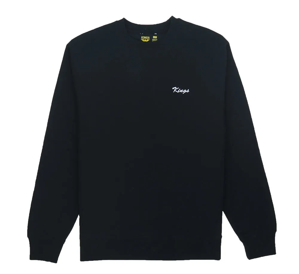 SCRIPT EMBROIDERED HEAVYWEIGHT CREWNECK SWEATER