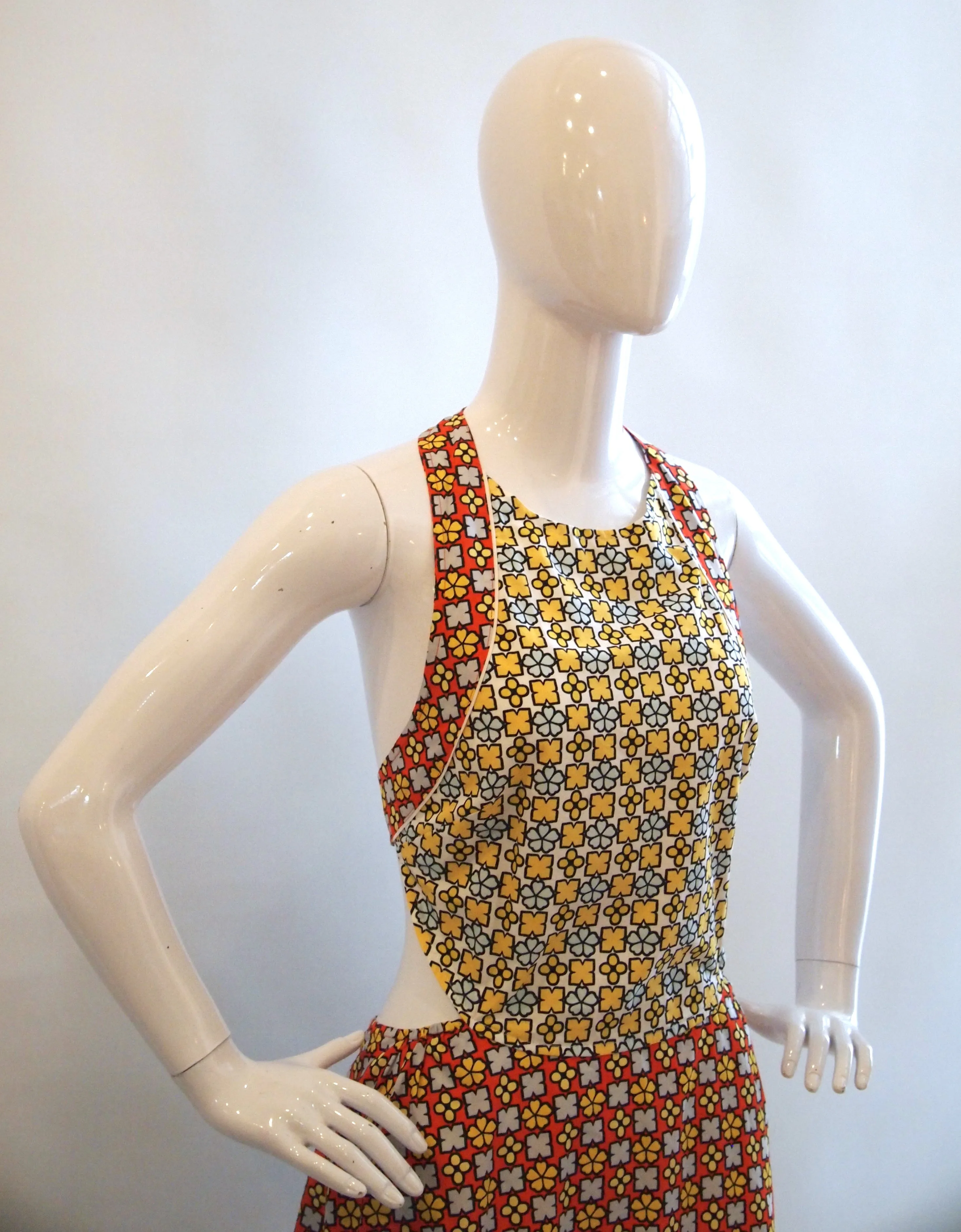 See By Chloe spunky sexy bareback summer print halter dress