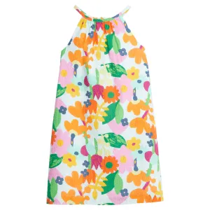 Seersucker Halter Swing Dress