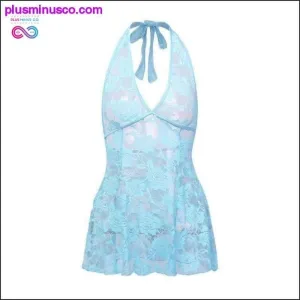 Shestyle Lace Mesh Sexy Halter Camis Scoop Back Backless