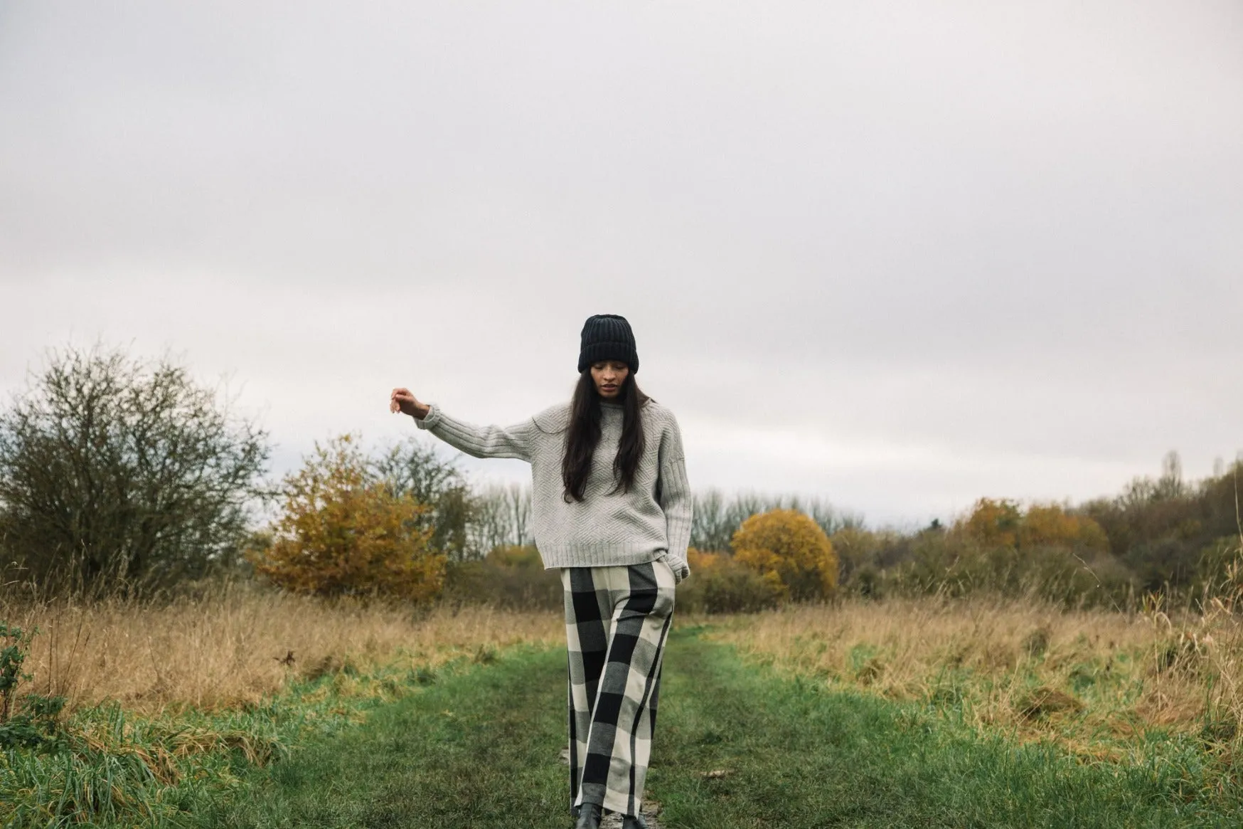 Shika Lambswool Jumper in Pearl Grey