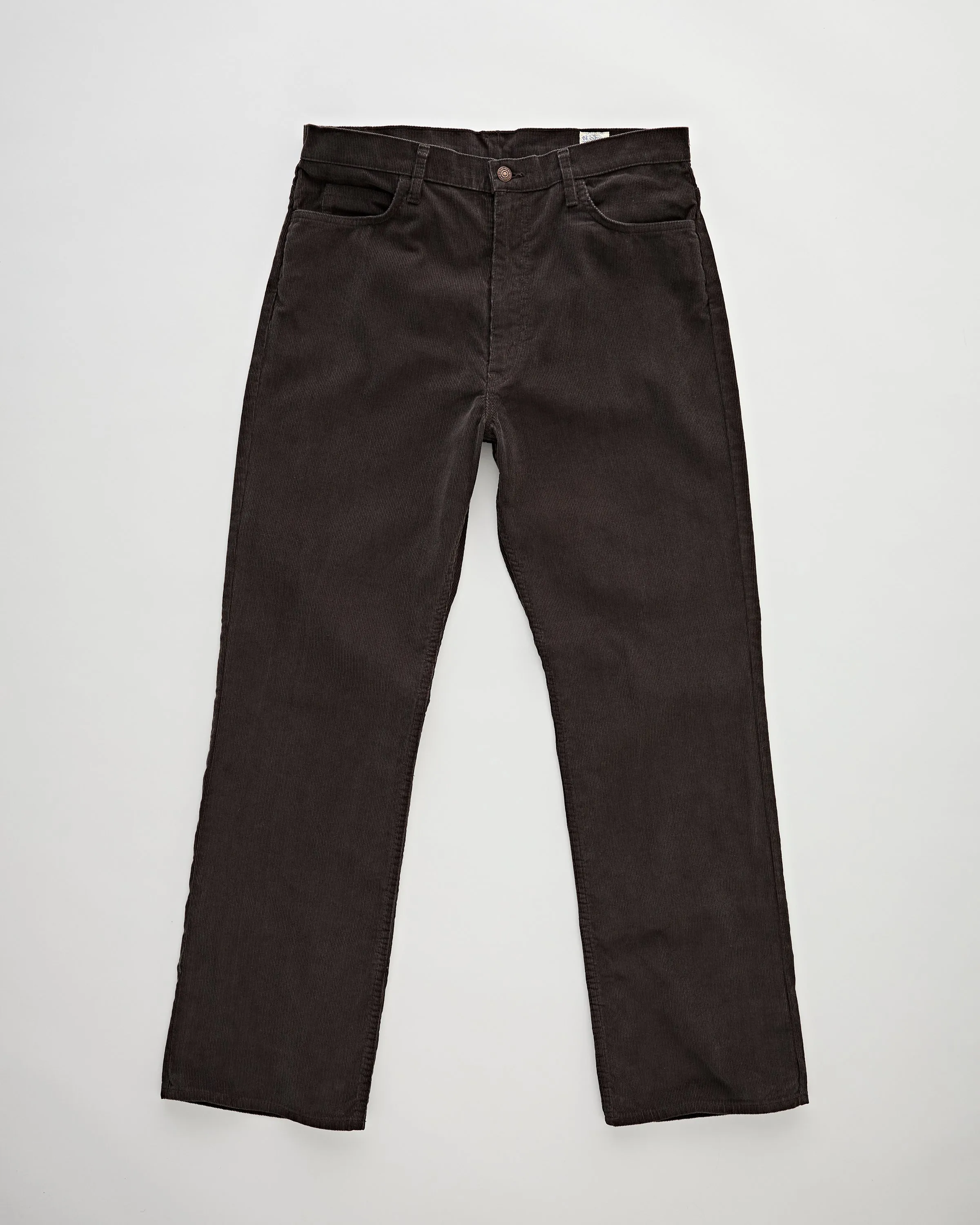 Shoe Cut Jeans Corduroy Grey