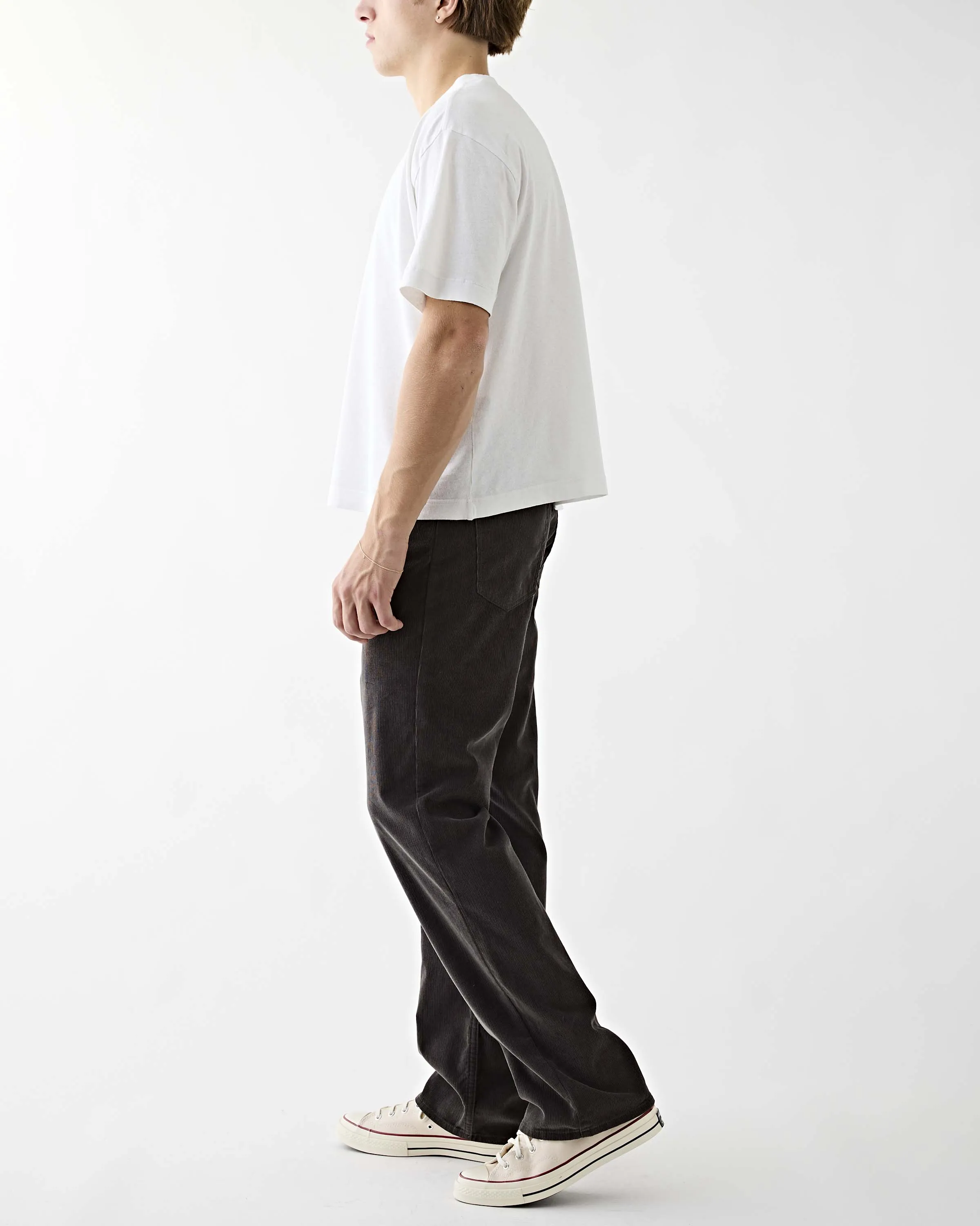 Shoe Cut Jeans Corduroy Grey