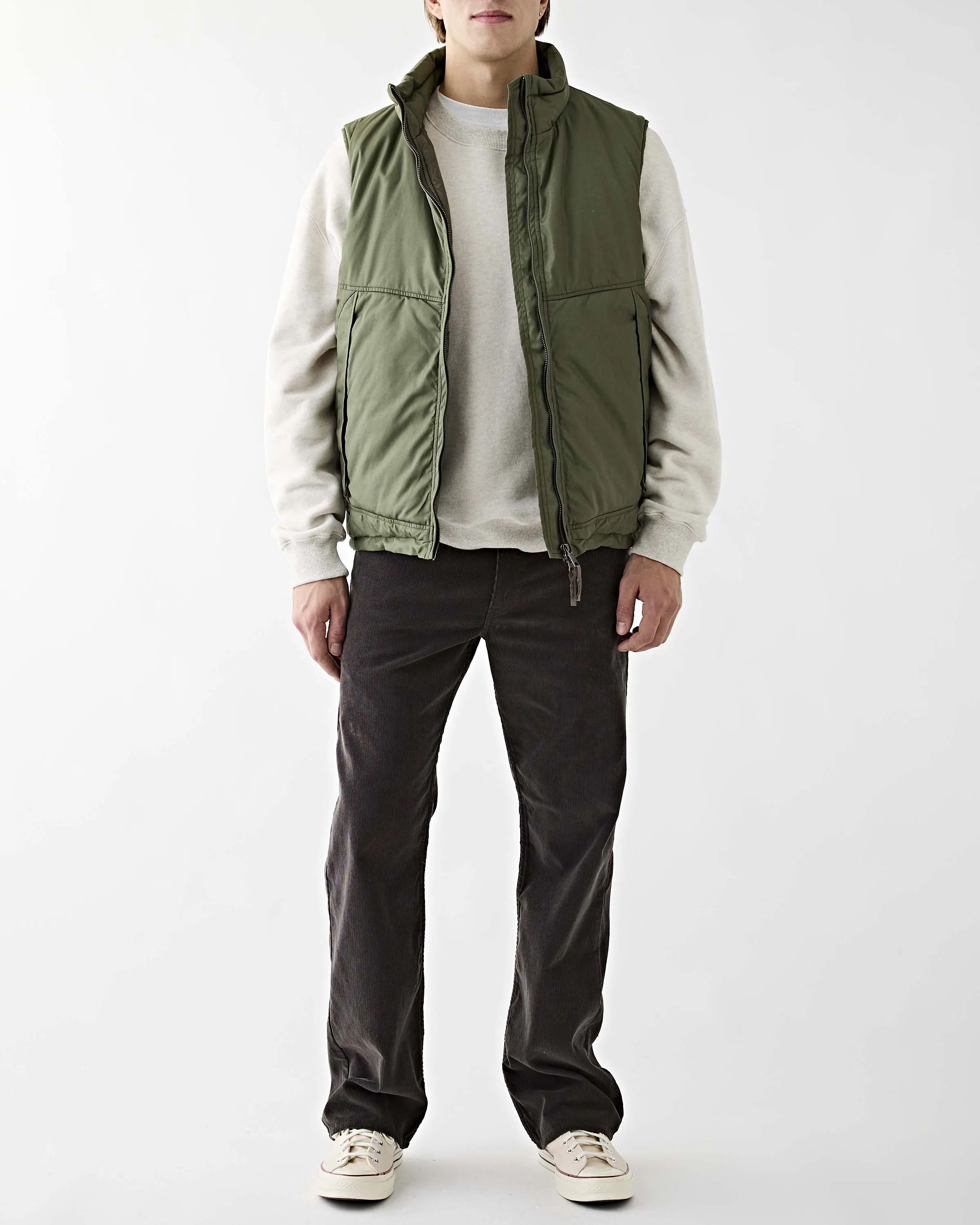 Shoe Cut Jeans Corduroy Grey